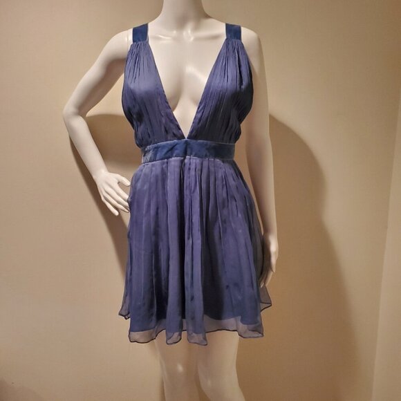 Majorelle April Tie Waist Dress Blue M - Picture 4 of 6